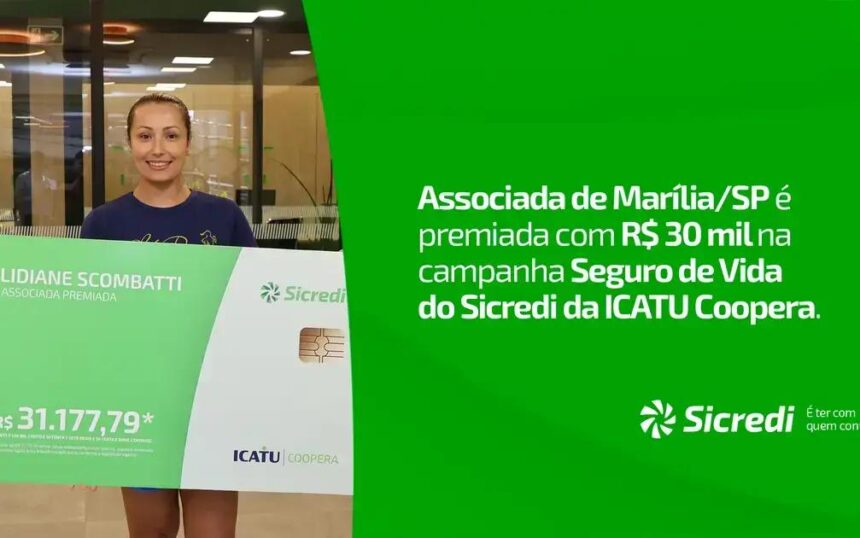 Associada de Marília/SP ganha R$ 30 mil em campanha do Sicredi