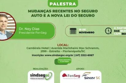 SindsegSC promove palestra sobre mudanças no Seguro Auto em Florianópolis SindsegSC promove palestra sobre mudanças no Seguro Auto em Florianópolis